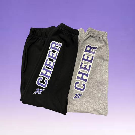 Sweat Pants - Storm S Logo & CHEER on Leg - Black or Grey