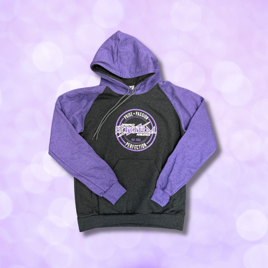 Hoodie - 2 Tone Charcoal Purple