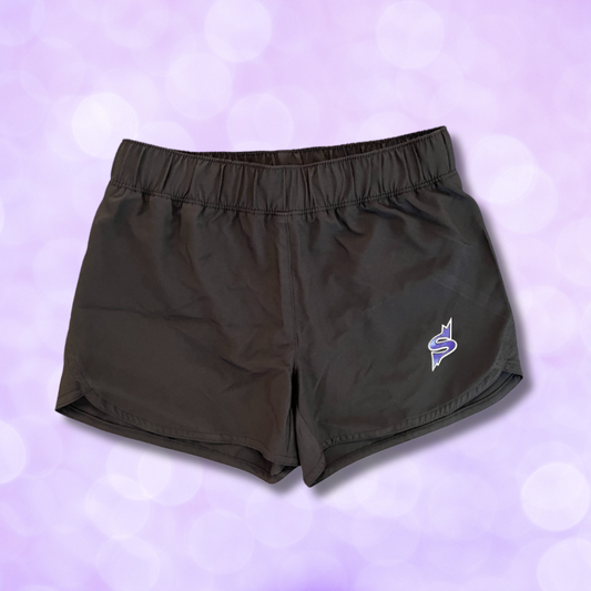 Shorts - Black Loose Fit "S" Logo Old Navy