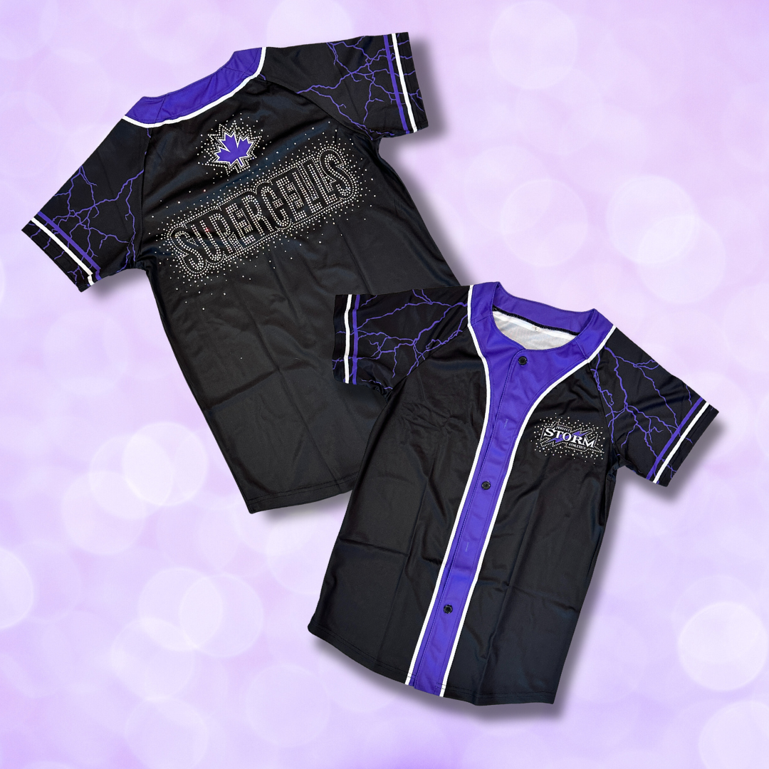 Jersey - Team Name - Bolt Sleeves with Rhinestone NEW