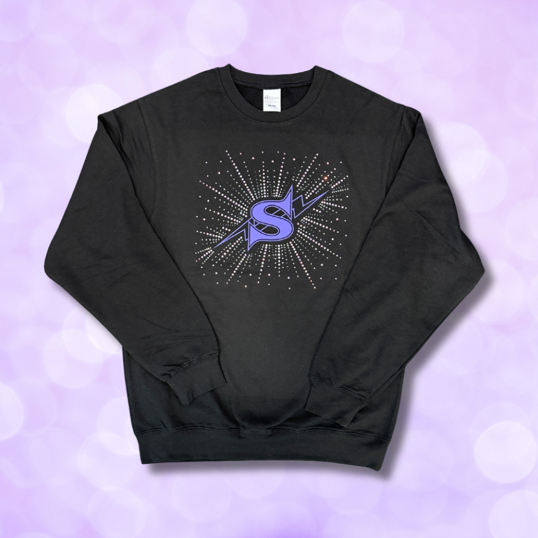 Crewneck Sweatshirt - Rhinestone Firework with S Bolt Logo