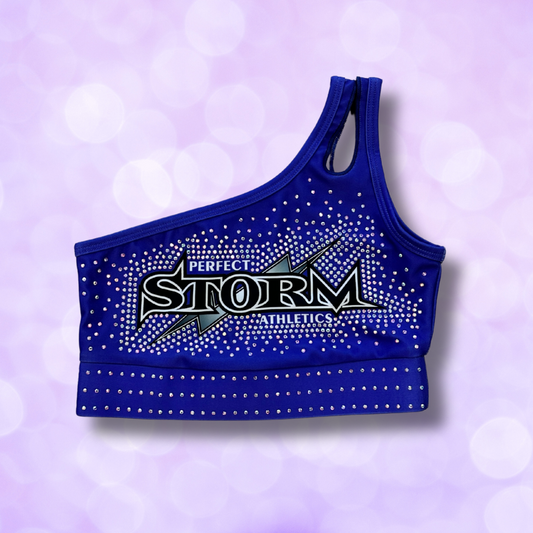 Sports Bra - One Shoulder Purple with Rhinestone - NEW - ONLY ONE!