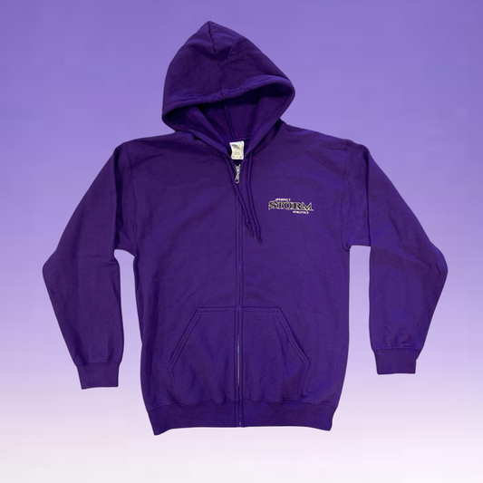 Purple Zip-Up Hoodie-Adult Small Only!